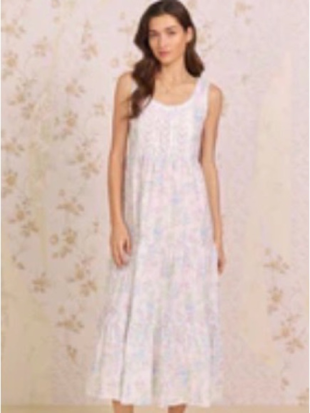 EILEEN WEST LUPINE GARDEN THE "ALEXANDRA" COTTON NIGHTGOWN - Picture 2 of 5